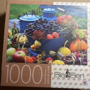 💟🧩 1000 piece New Factory Sealed Big Bend “Colorful Harvest Time”.